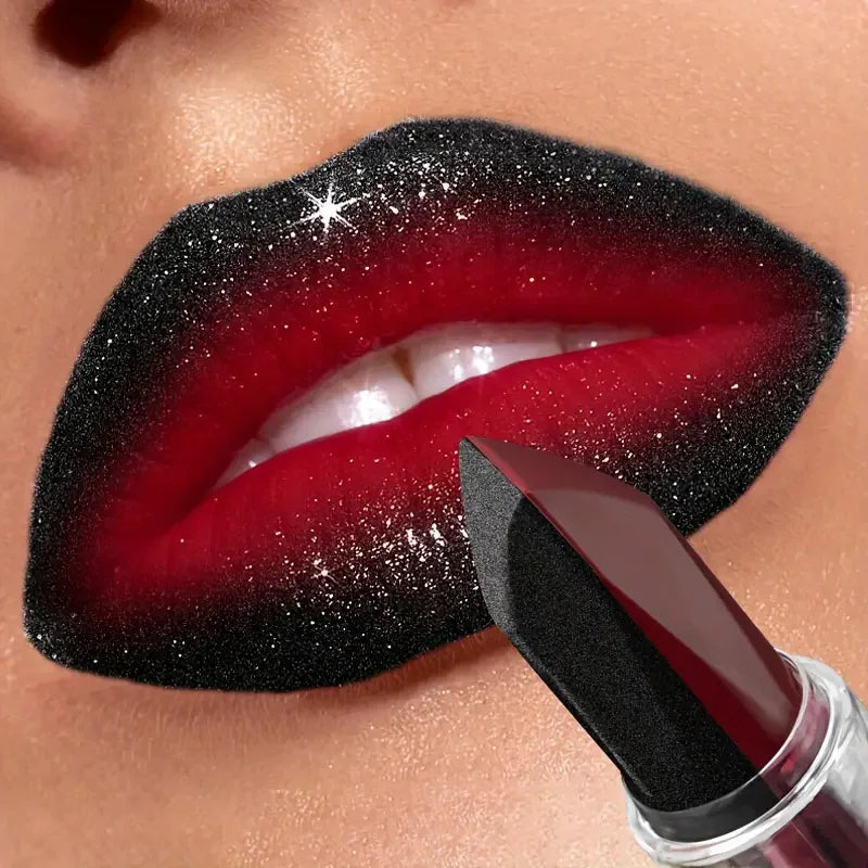Soft Matte Two-Tone 2-in-1 Lipstick Long-Lasting Glitter and Matte Lipstick Lip Gloss is Not Easy to Fade.Perfect Romantic Lip G Quake FG-G