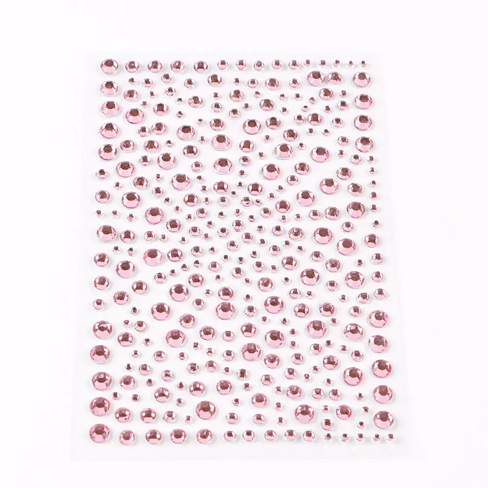 1 Pcs Waterproof Rhinestones Tattoo Stickers DIY Disposable Makeup Decoration Face Eyes Body Jewelry Colored Crystal Stickers Quake C13