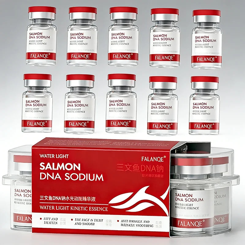 Salmon DNA Sodium Ampoule Serum Facial Moisturizing Hydrating Skin Care Nourishing Essence 10/20/30Pcs Quake