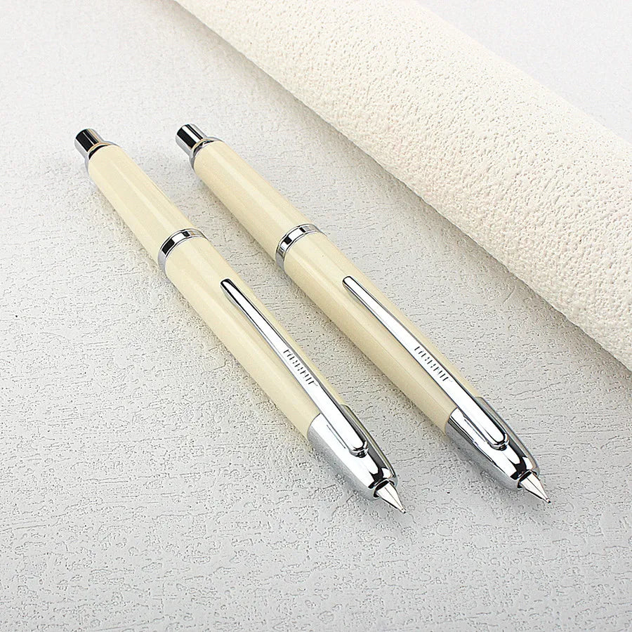 Smooth JINHAO 20 Press Fountain Pen Retractable EF F Nib Transparent Black Writing Ink Pen with Converter School Office Supplies Quake