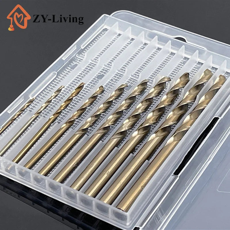 1PCS Transparent 5/10 Hole Plastic Drill Bit Storage Box Empty Tool Organizer for Woodworking Drill Quake