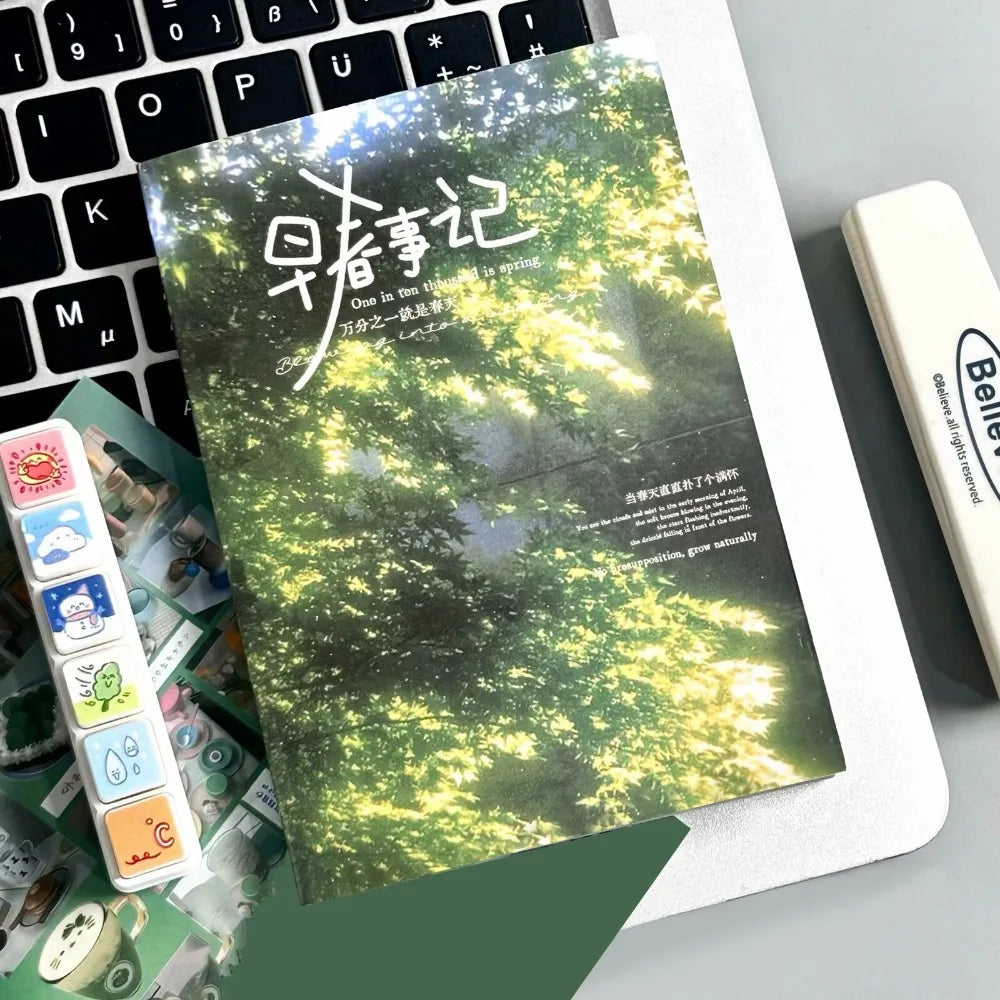 Creative 24 Pages Y2K Stickers Book Cute Design Kawaii Decorative Stickers Retro Style Removable DIY Journal Stickers Quake sticker