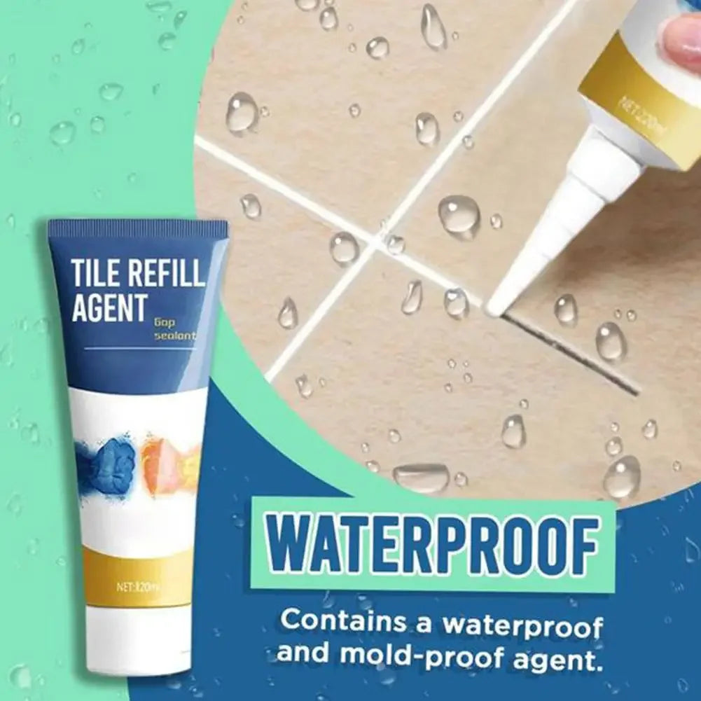 Waterproof Tile Repair Filler Seam Beauty Agent Ceramic Tile Grout Repair Fill Gaps Kitchen Bathroom Specific Mildew Proof Quake