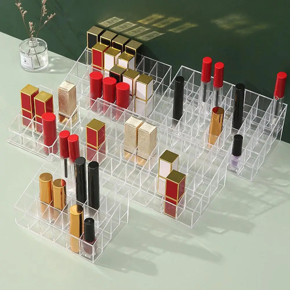 4 Sizes Lipsticks Holder - Clear Acrylic Lipgloss Lipstick Organizer and Storage Display Case for Lip Gloss, Lipstick Tubes Quake