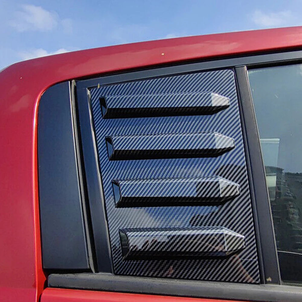 For Tiida 2005-2010 Versa 2007-2012 Hatchback Car Rear Louver Window Side Shutter Cover Trim Sticker Vent Scoop ABS Carbon Fiber Quake