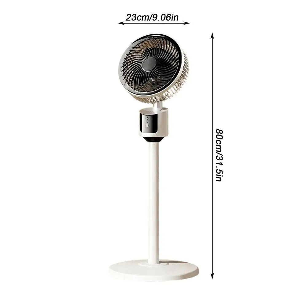 Floor Fans for Home 3 Speed Quiet Large Air Circulation Standing Cooling Fan Room Standing Powerful for Bedroom Study Office Quake White USB Type-C