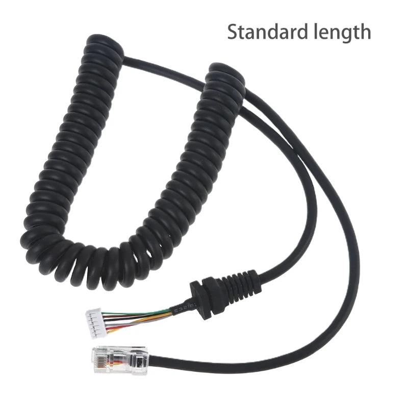 70cm Replacement Microphones Mic Cable Cord Wire for Yaesu for MH 36B6JS FT-8900R MH-48A6J MH-42B6J FT-1500 Black K1KF Quake