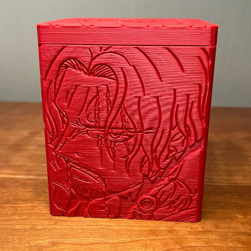 New One Piece Red Haired Shanks Deck Box 3D Printed Eco Resin Embossed Card Storage Box Lifting Tray Desktop Decor Anime Gift Quake