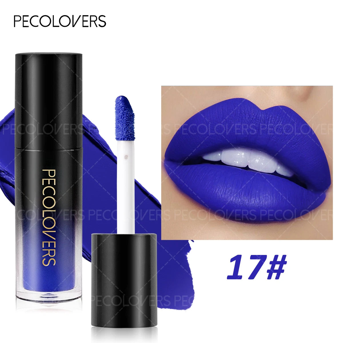 1 Pcs Multiple Colors Matte Velvet Lip Gloss, Waterproof Long-lasting Non-sticky, Smooth Lipstick, High Color Rendering Quake 17