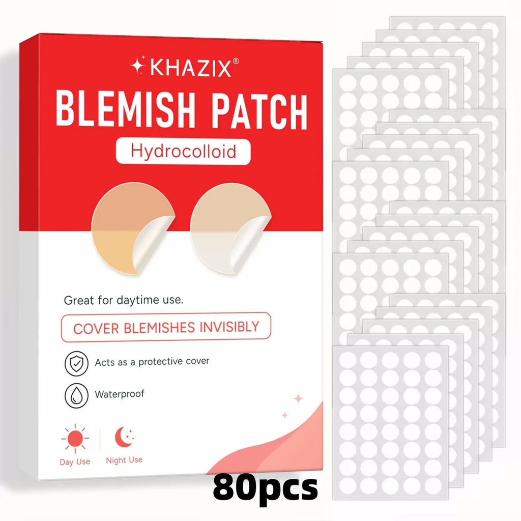 80/200/400pcs Hydrocolloid Acne Pimple Patch, Hydrocolloid Spot Stickers, Covering Zits and Defect, Nighttime Spot Quake 80pcs