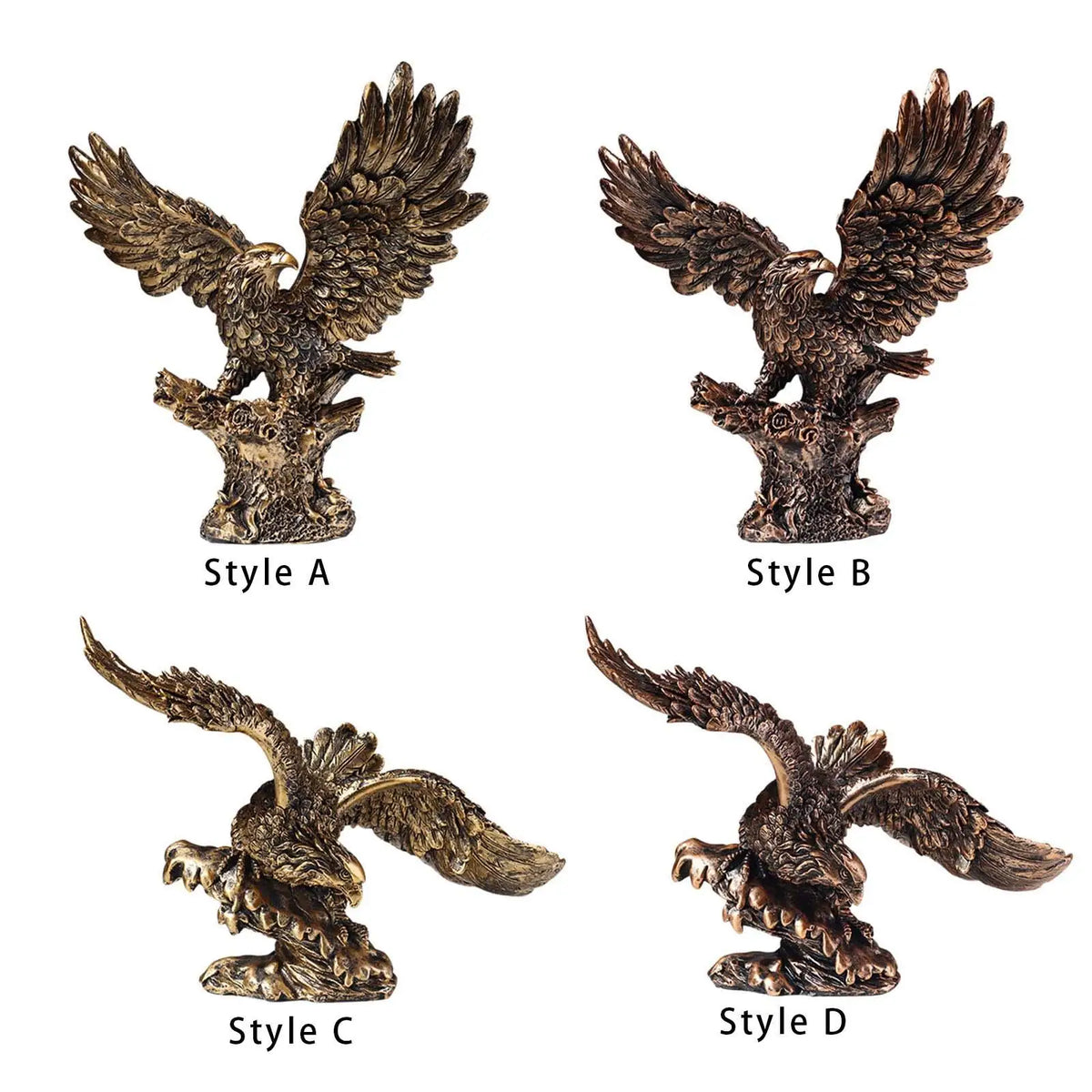 Eagle Statue Animal Sculpture Collectible Eagle Figurine, Table Centerpiece for Bookcase Shelf Office Garden Outdoor Ornament Quake