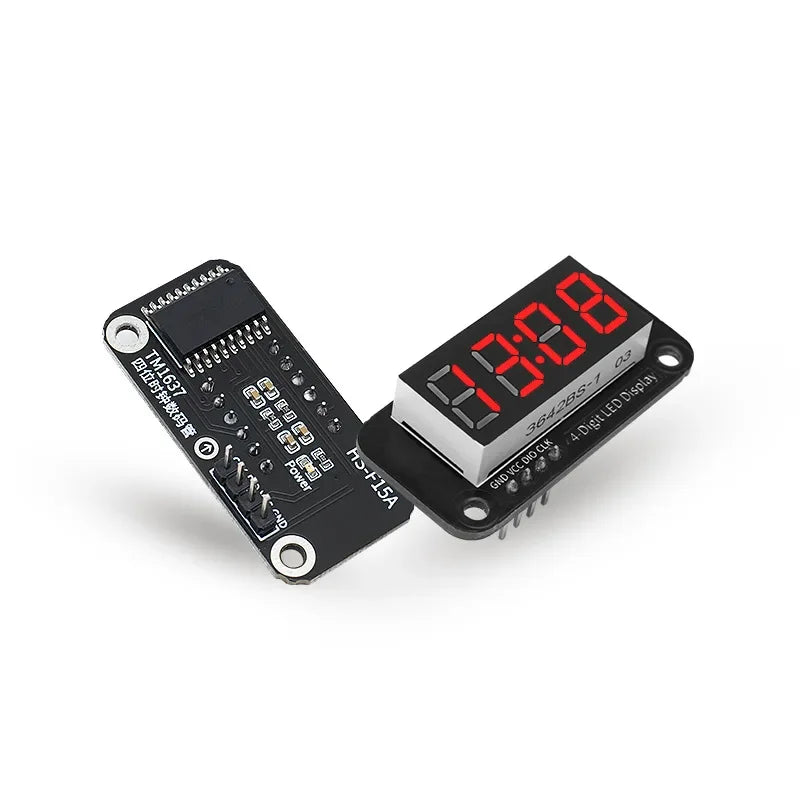 TM-1637 four-bit seven-segment digital tube clock module compatible with Arduino kit development board microcontroller Quake