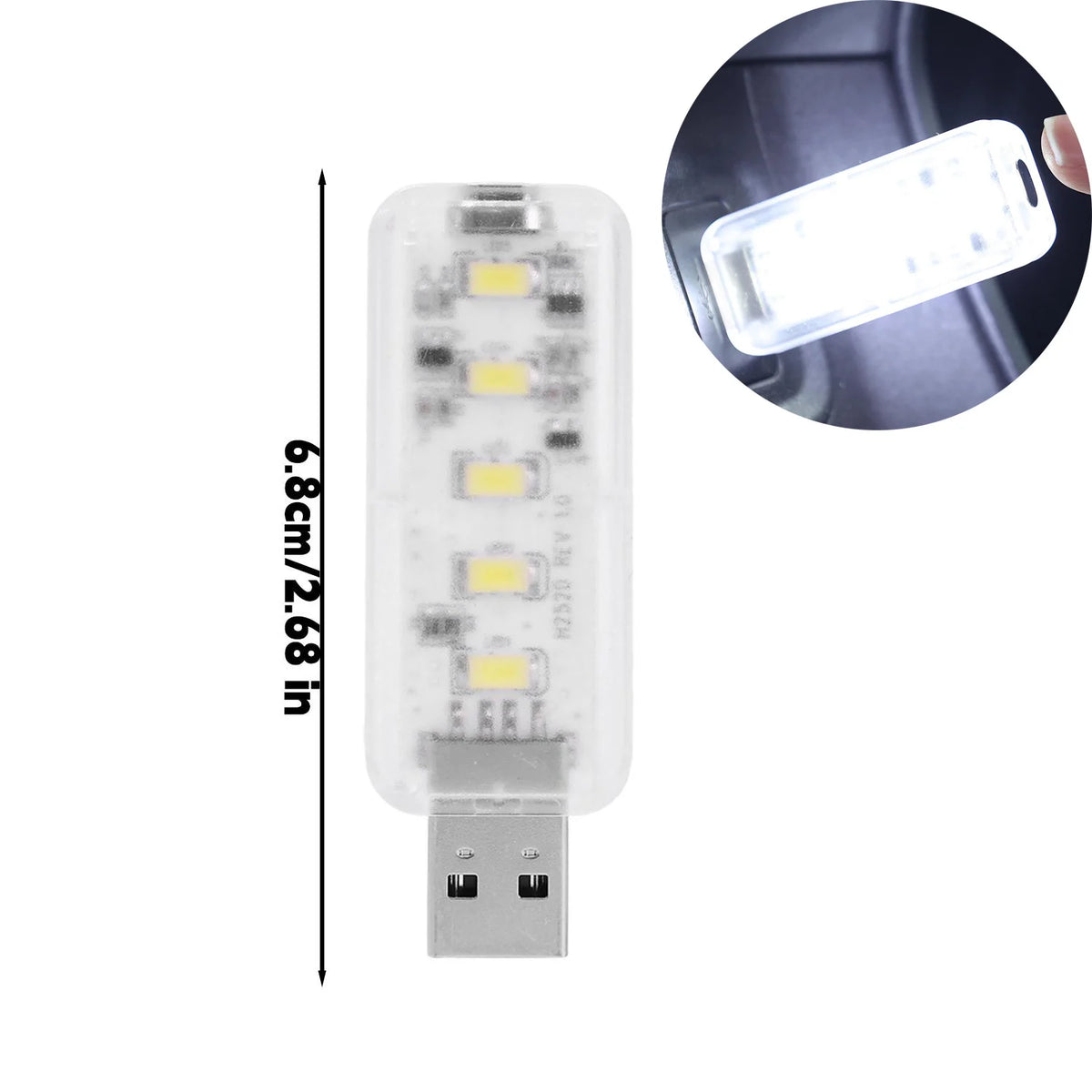 10/1PCS Touch Dimming Night Light Portable 10LEDs Book Light USB Plug in Lighting for Bedroom Study PC Laptop Mobile Power Bank Quake 1PC White Light