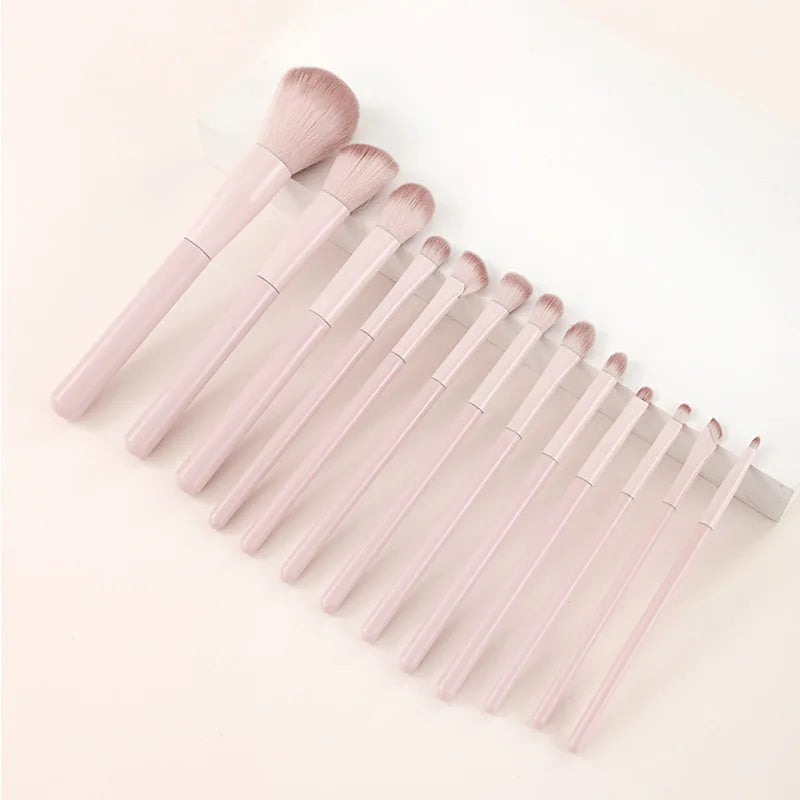3/10/13 Pcs Makeup Brush Set for Beginners, Eye Shadow, Blush, Contour, Blend, Nose Shadow, Concealer, Complete Kit for New User Quake 13 Pcs