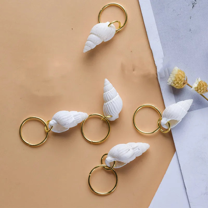 5-10pcs/set Hair Braids Tools Hair Accessories Personality DIY Pendant Coin Ring Leaves Pendant Rings Decor Braiding Hair Braids Quake 5pcs NO.10