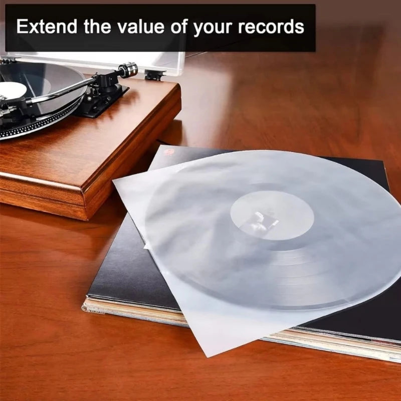 Record Album Cover Outer Sleeves Polyethylene Arched 12in Storage Guards for Dust Control, Shelf Sorting and Daily Access K1KF Quake