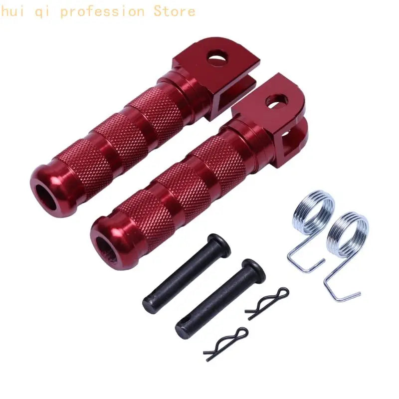 Forked Mount Motorcycle Foot Peg Assembly with Knurled Grip Texture, Machined Aluminum Build for Service Projects H8WE Quake H8WE3TT208670-R-A CN