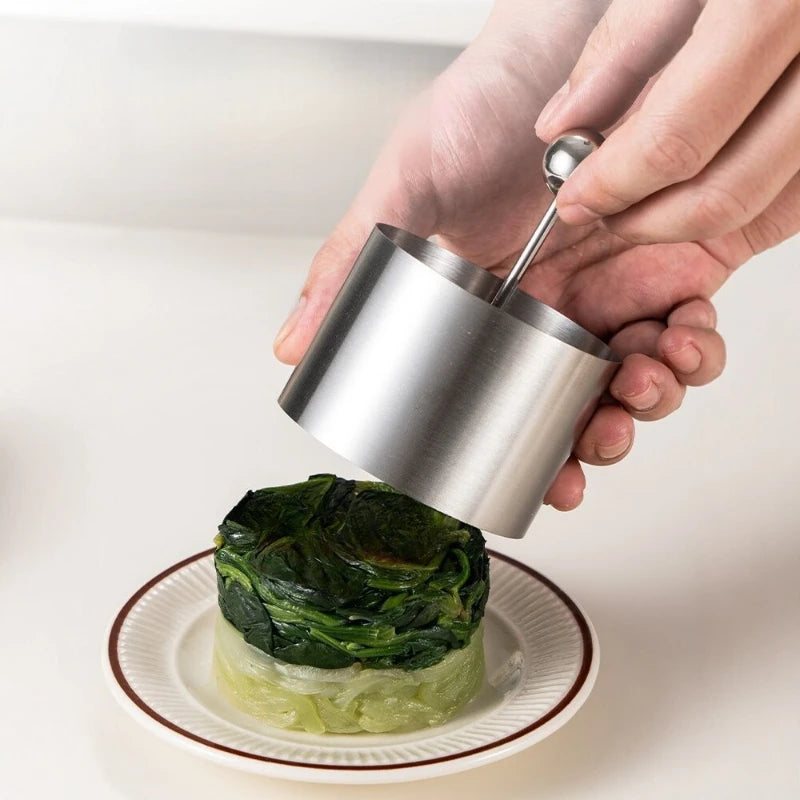 Stainless Steel Food Plating Molds Round Heart‑Shape Press Mould for Cold Dish Meat Pie Taro Paste Mousse Cake Kitchen Decor T Quake