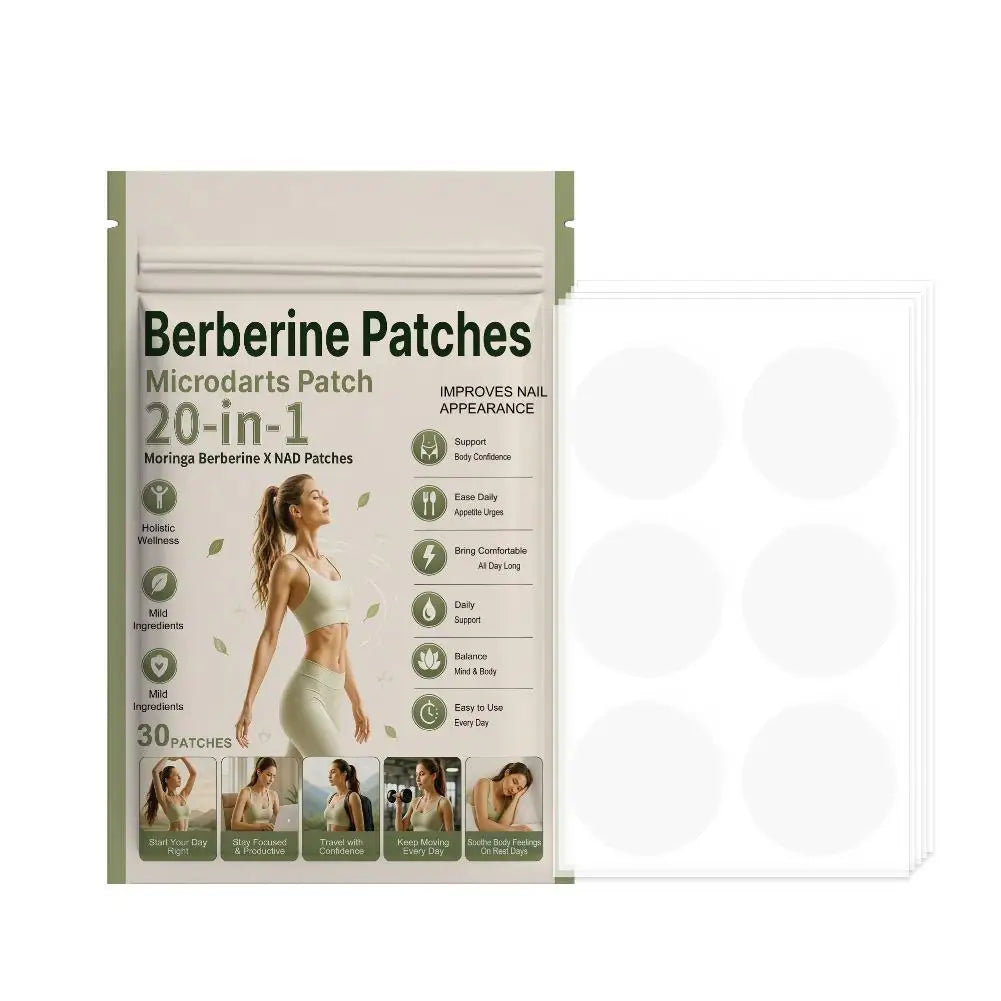 30PCS Moringa NAD Patches Berberine Body Care Patch Skin Friendly Comfortable Daily Wellness Support Quake 1PCS