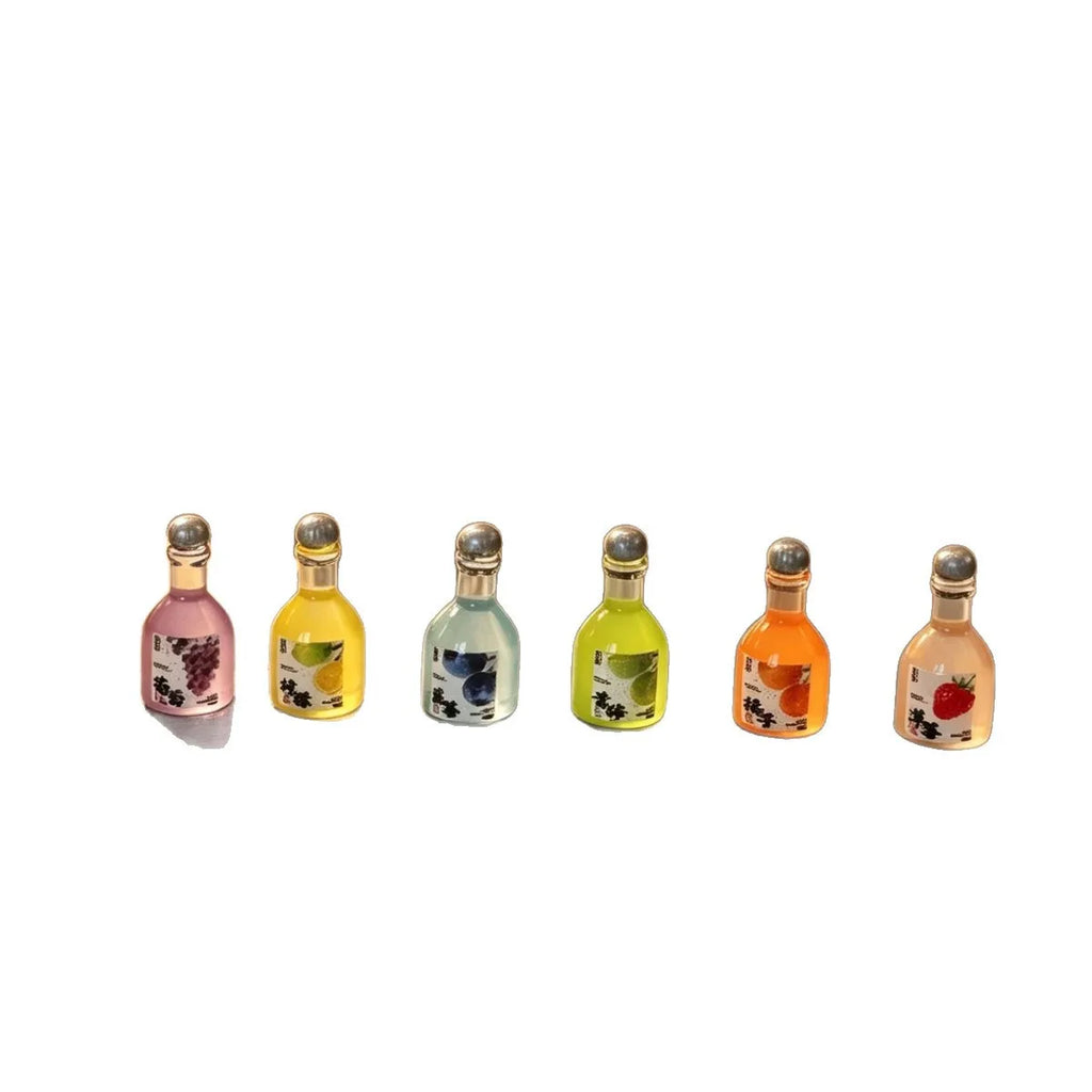 50pcs Sweet Miniature Mixed Fruit Wine Resin Simulation Food DIY Jewelry Making Accessories Ornament For Kitchen Dollhouse Decor Quake
