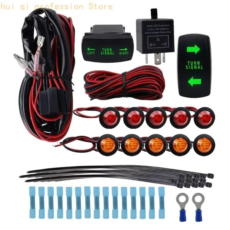 Side by Side Turn UTV Accessories for Can-Am Rhino ATV Turn with Switch Flasher H8WE Quake