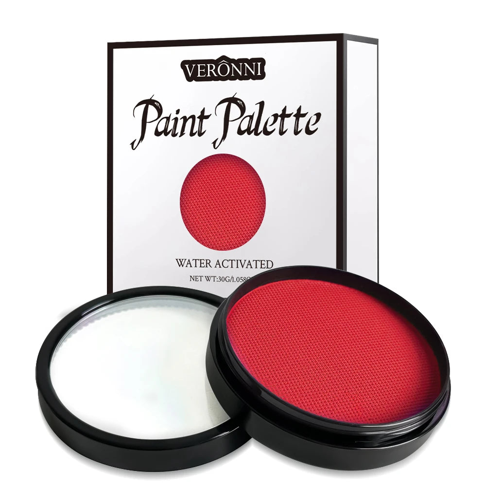 30G Water Solubility Monochromatic Body Paint Black And White Makeup Face Paint Halloween Party Waterproof Makeup Body Painting Quake 30g Red