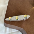Silver Retro Small Flower Hair Clip Simple Diamond Duckbill Clip Fashion Versatile Hair Edge Clip Women Girls Hair Accessories Quake 6