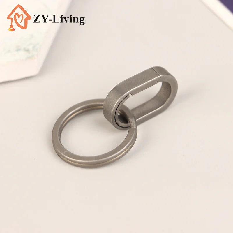 1PCS Titanium Alloy Mini Key Ring Connection Buckle Universal Joint Auxiliary Ring Connection Bayonet Ring Quake