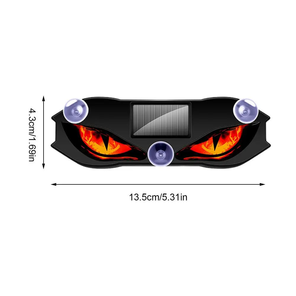 Solar Eye LED Warning Light Waterproof Reflective for SUV Truck Van RV Bike Motorcycles Sports Daily Windshield Rear Garage Driv Quake Red