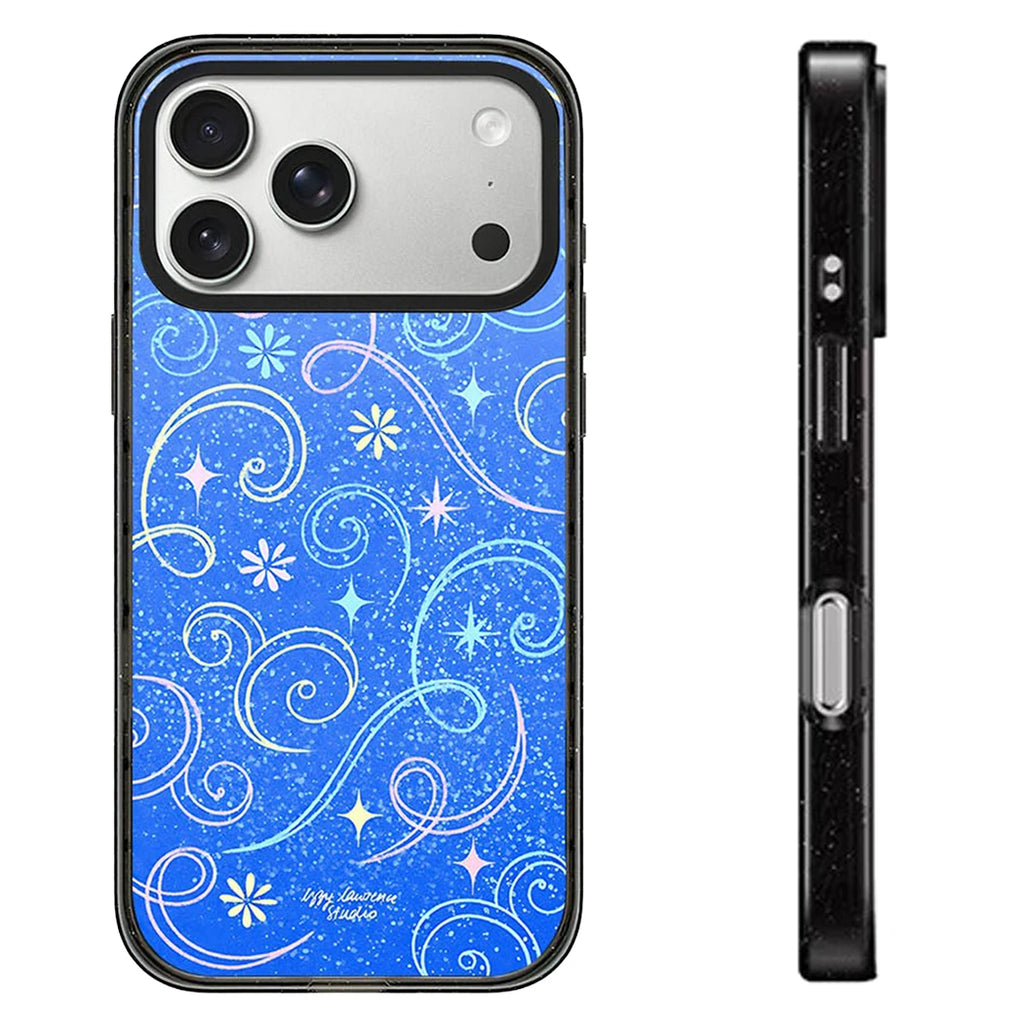 Dancing Lights Multicolor Impact Black Border Magnetic Phone Case Cover for IPhone 13 14 15 16 17 18 Pro Max Case Quake impact (MagSafe) iPhone 16