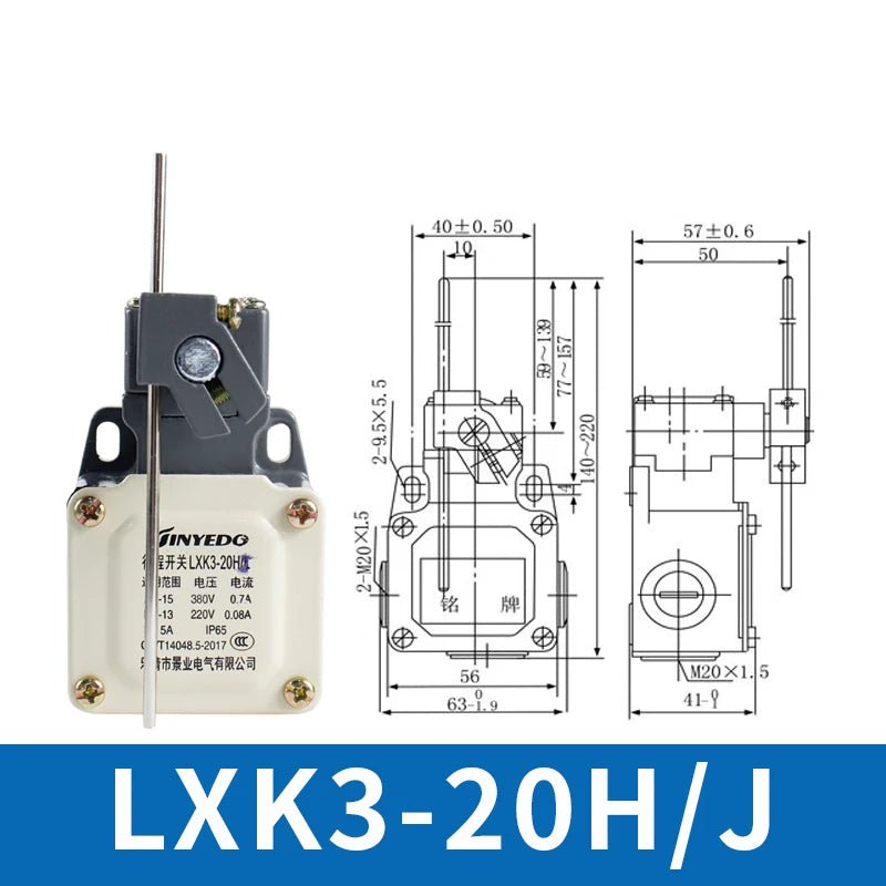 Travel Switch LXK3-20H/T/B/D/J/L Limit Switch Auto Reset Roller Rotary Arm Type Micro Switch Waterproof Quake