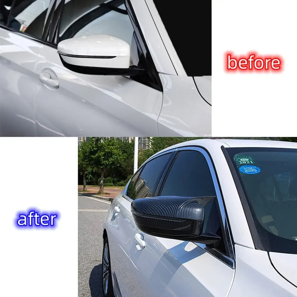 For BMW 3 4 5 7 8 Series G20 G21 G28 G22 G11 G12 G30 G38 Rearview Side Mirror Cover Wing Cap Sticker Door Rear View Case Trim Quake