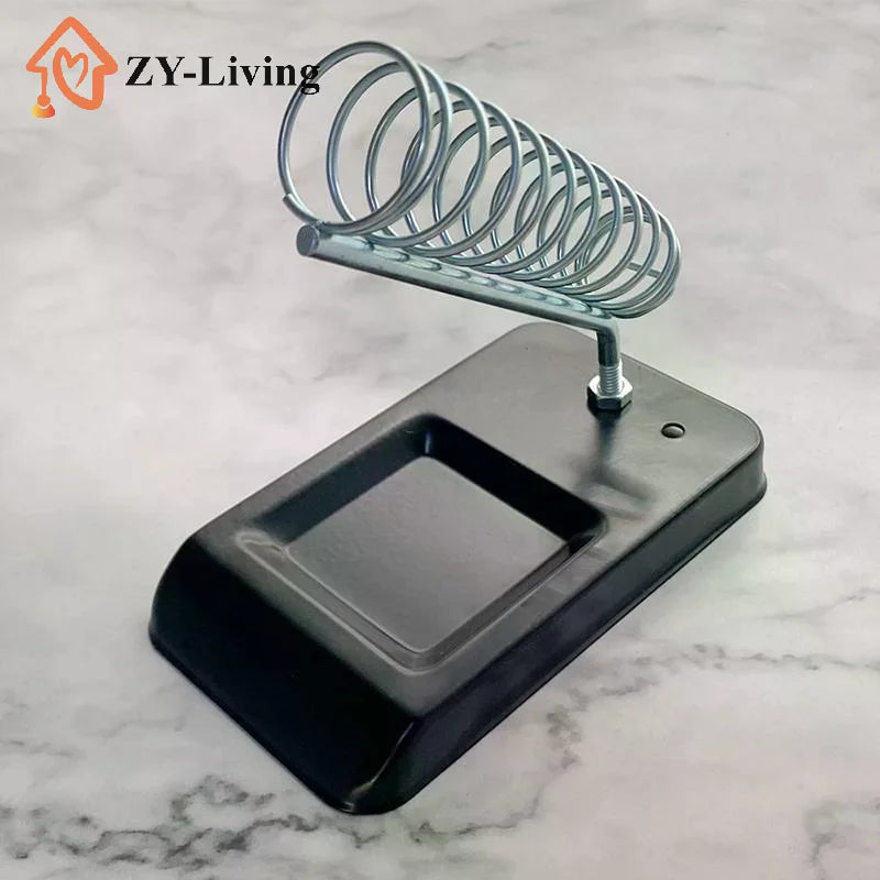 Soldering Iron Stand Portable Holder Soldering Tin Stand with Welding Cleaning Sponge Electric Soldering Iron Accessories Quake