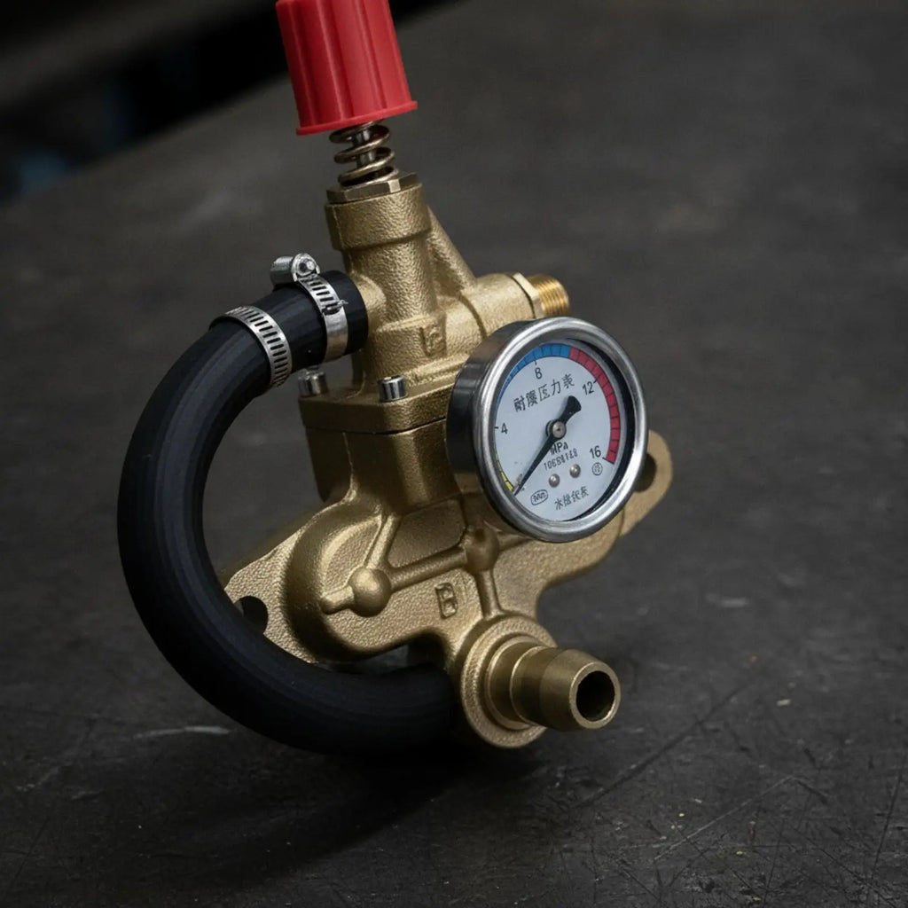 Pressure Washer Pump Head Replacement with Red Knob Pressure Adjustment for High Pressure Washer Service Quake