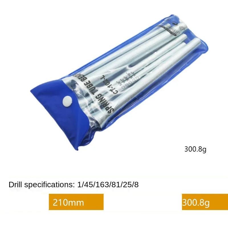 5pcs 1/4" 5/16" 3/8" 1/2" 5/8" PVC Wire Spring Tube Bender Curve Spring Pipe Bending Device Hydropower Tool Belt Punch Workpro Quake