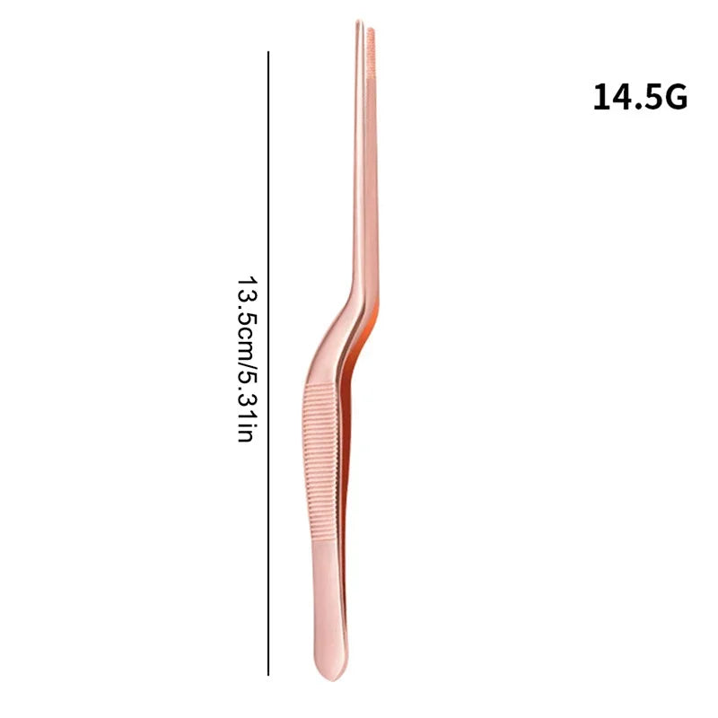 vvocci Forceps Angled Clamp Nasal Tool Removal Ear Nose Eyelash Remover Cleaner Tweezer Earpick WaxCurved Earwax Tweezers Clip Quake M110 Rose Gold