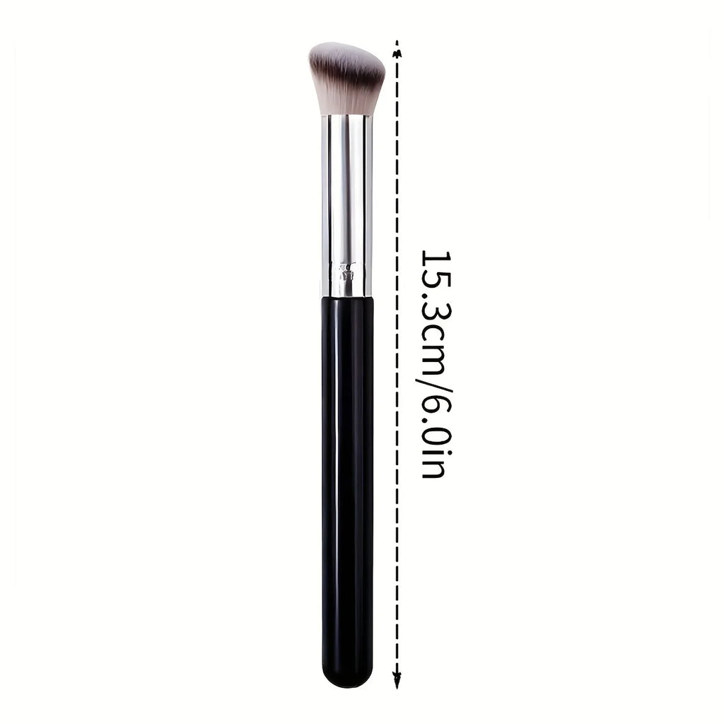 1pc Concealer Brush, Round Blush Brush, London Brush, Portable Facial Makeup Brush, Suitable for Beginners, Seamless Application Quake