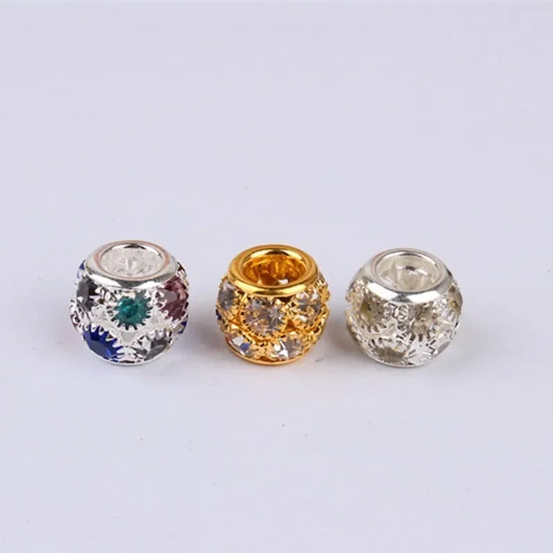 5 Pcs Viking Beads 12 Kinds 5mm Silver Beads for Braiding Dreadlock Hair Decor Cuff Clip Beaded Hair Scrunchies Tibet Bead Tube Quake