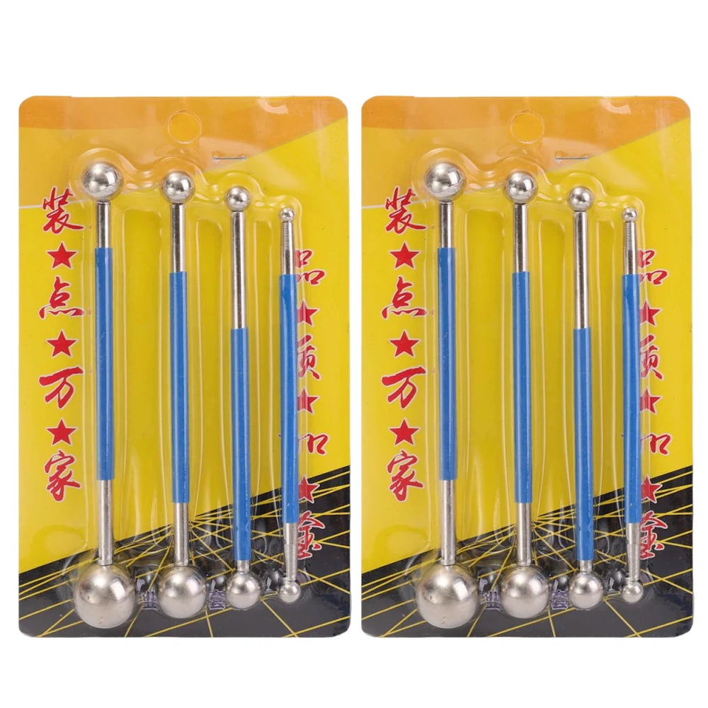 Double Steel Pressed Ball Set Tile Grout Tools 8 Sizes Repairing Floor Pressure Seam Stick Home Wall Sewing Scraping Hand Tool Quake 2Set (8PCS)