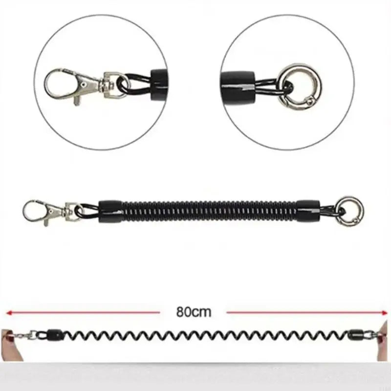Anti Lost Phone Lanyard Tether for Most Retractable Stretchy Strap with Patches & Carabiner for Outdoor K1KF Quake