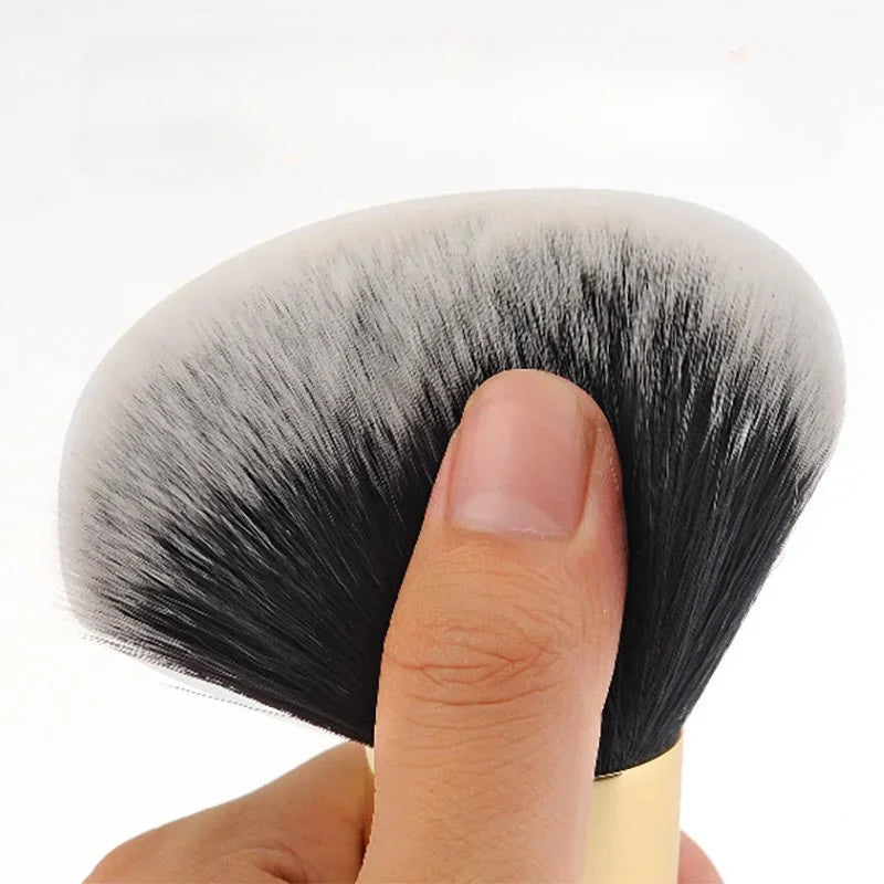 Large Round Handle Powser Brush Black Makeup Brushes Fluffy Soft Professional Powder Foundation Blush Brush Cosmetic Accessories Quake