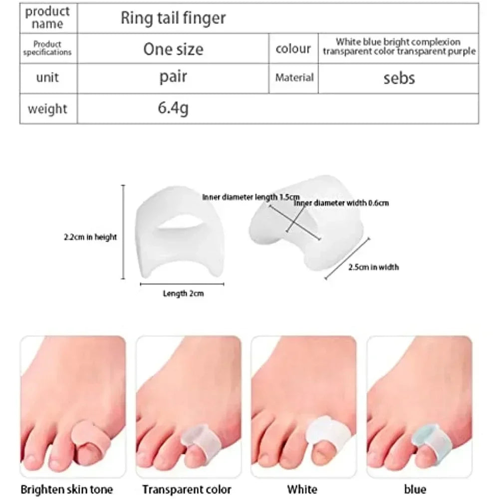 2pcs Silicone Bunion Toe Orthopedic Separator Finger Feet Care Protector Gel Toe Hallux Valgus Corrector Pedicure Spacer Yoga Quake