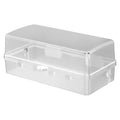 Durable Plastic Plug Box Anti-theft Waterproof Cable Management Box Protect Outlet Weatherproof Socket Protective Cover Outdoor Quake White