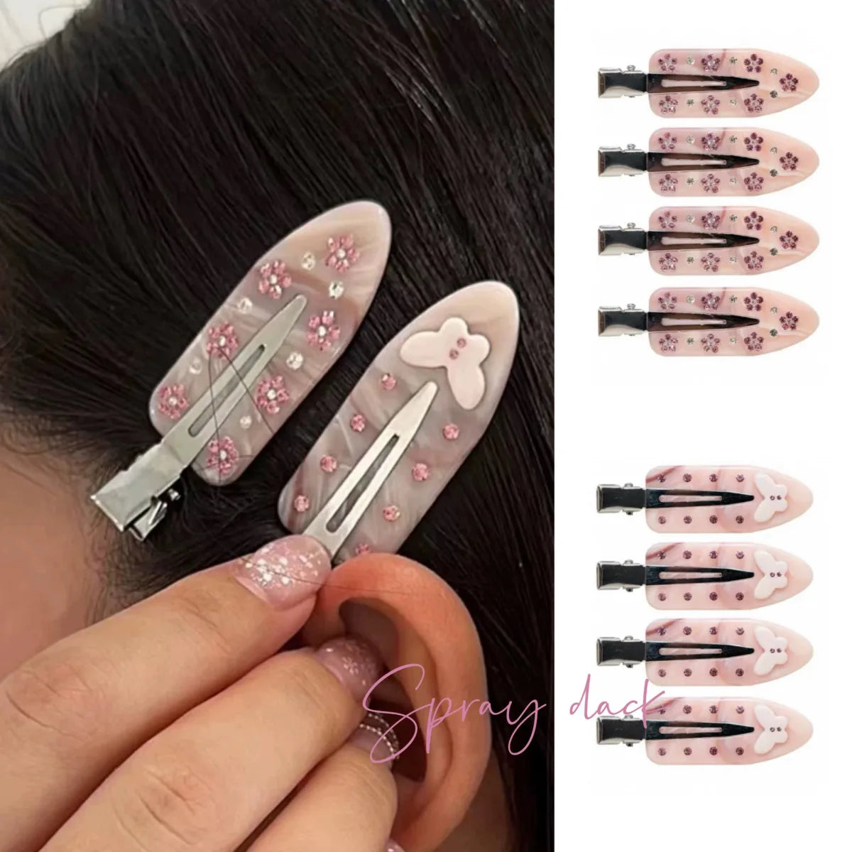 Women's Forehead Broken Hair Bangs Clip, Premium Diamond Seamless Hairpin, Exquisite Side Headdress Quake