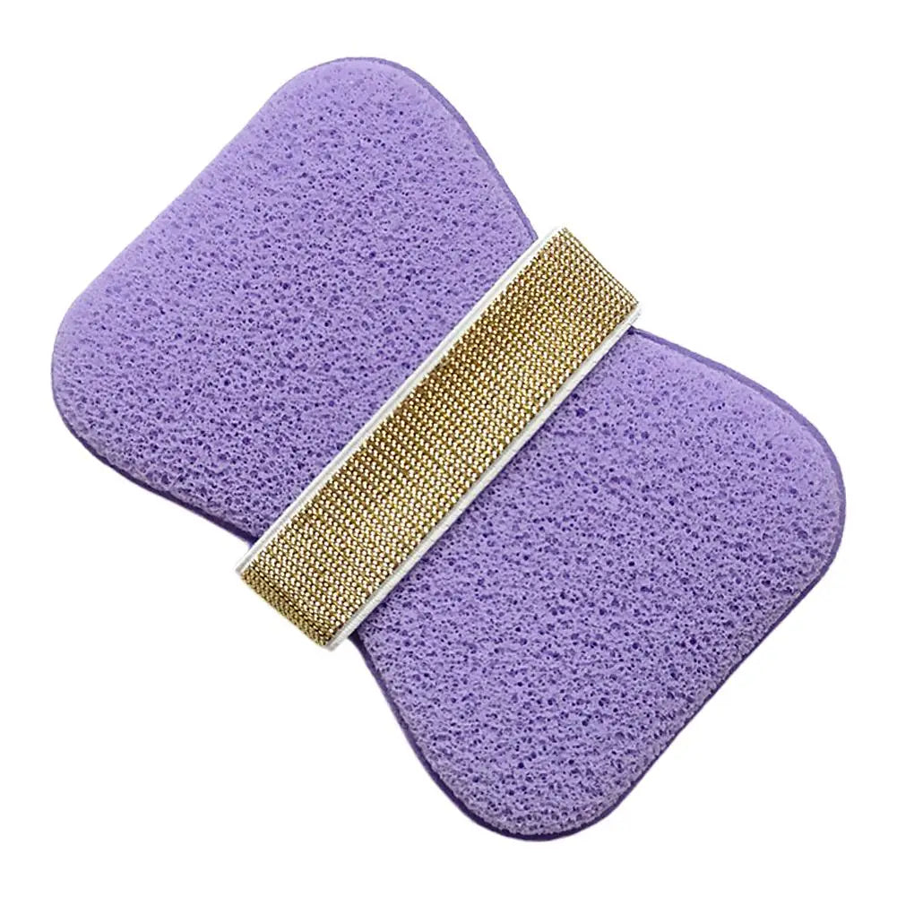 Sponge Soap Bag Bath Cleansing Foaming Net Pouch Body Exfoliating Scrubber Sponges Bathroom Nylon Soap Pocket Quake purple