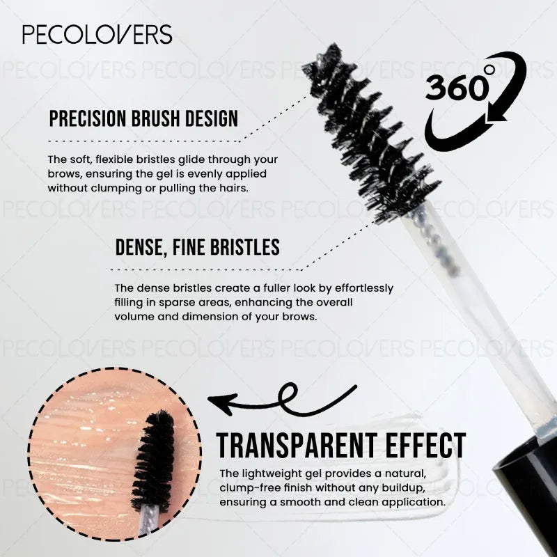 Transparent Eyebrow Gel with Black Cap, Eyebrow Shaping, Waterproof, Suitable for Festivals and Date Makeup, Eyebrow Cosmetics Quake