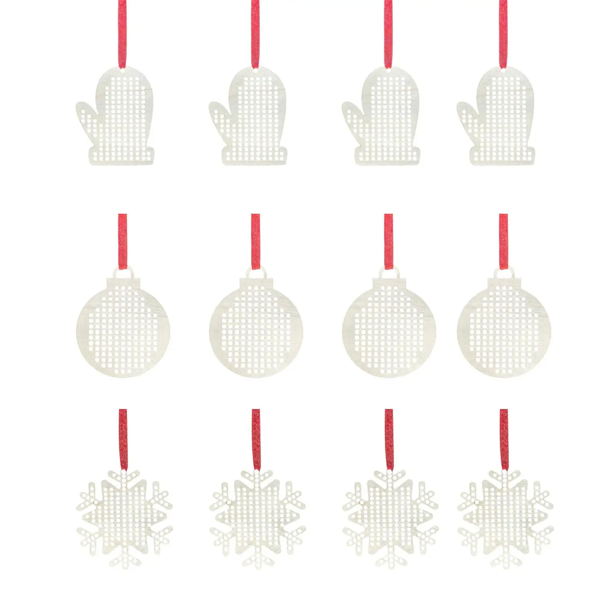 Wooden Cross Stitch Kits for Kids - Festive DIY Christmas Ornaments Set Quake