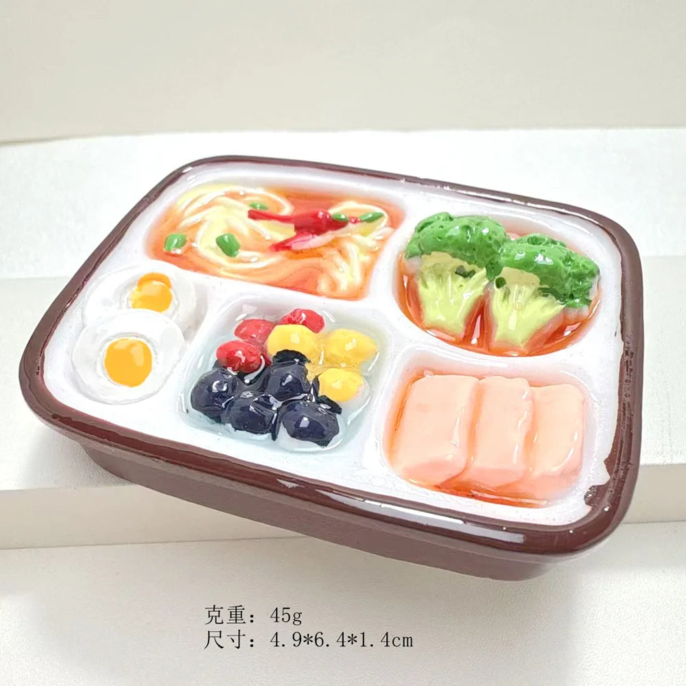5Pcs Large Miniature Sweet Cake Dessert Noodle Resin Cabochon Fake Food for Decor Making Accessories DIY Dollhouse Kichen Play Quake No.5