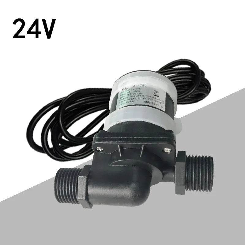 JT-750D DC 12V Water Pump Brushless Motor Pump 1/2'' 5/8'' Thread Max 7M 900L/H Ultra-quiet Car Washing Gardon Using Pump Quake