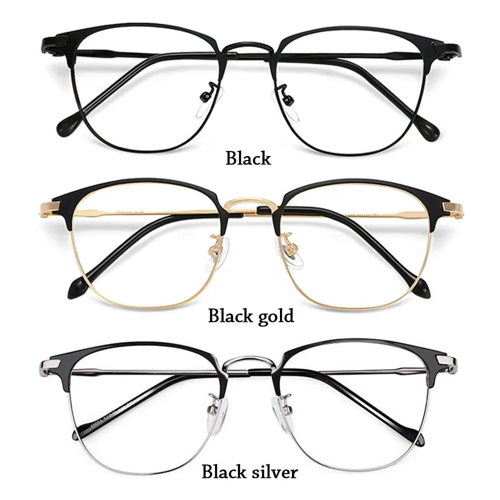 Anti-Blue Light Glasses for Men Women Fashion Oversized Metal Frame Ultralight Eye Protection Eyeglasses Office Computer Goggles Quake